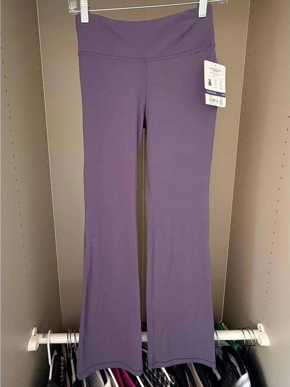 Athleta Girl High Rise Chit Chat Flare Pants Purple XL 14 NWT